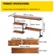 Industrial Iron Pipe Shelving with 4-Tier Wood Shelves for Wall Storage